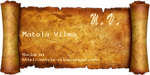 Matola Vilma névjegykártya